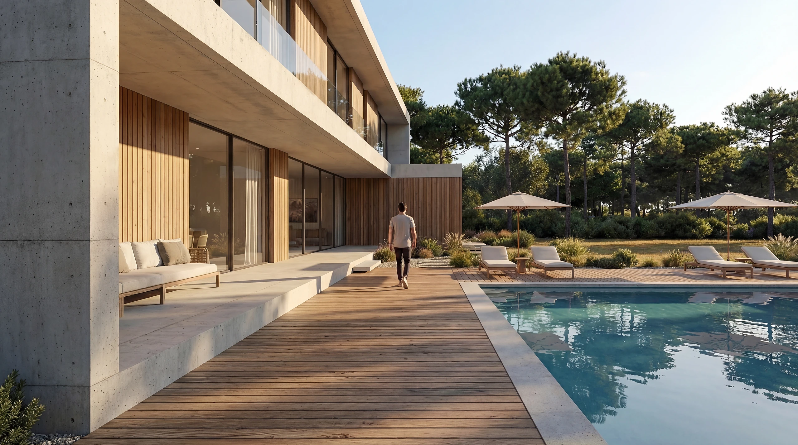 Casa Boadilla / Residential, Landscape and controlled light